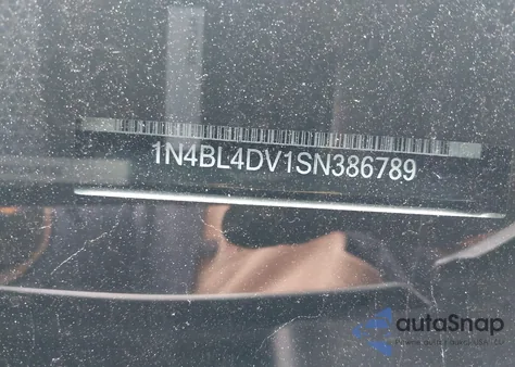 2025 Nissan Altima Sv Fwd from USA, damaged, VIN 1N4BL4DV1SN386789